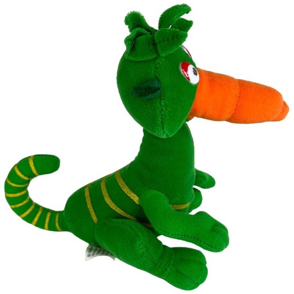 Chartwells Green Striped Vegetarius Plush Stuffed Animal Toy Carrot Nose VTG - Picture 5 of 8